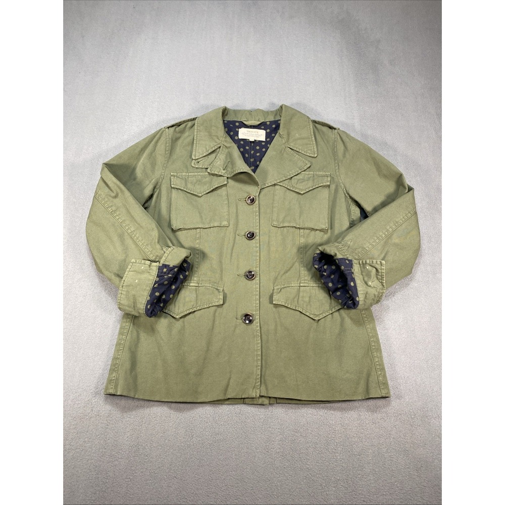 Trovata Women's Utility Cargo Jacket Medium Olive Green Chore Workwear Outdoor
